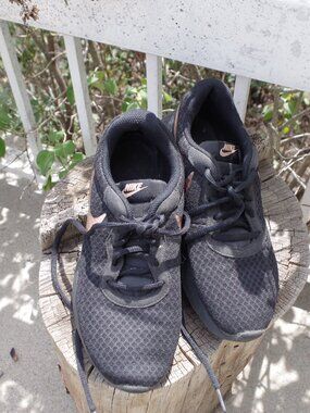 Ladies Black Niki Bronze Sneakers